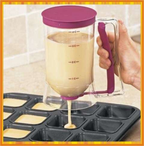 3 to Go!! BATTER DISPENSER - Great for making Pancakes / Muffins / Flapjacks - Dispense Perfectly!!