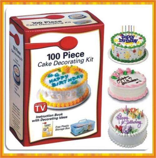 3 to Go!! 100 PIECE CAKE DECORATING KIT - Create Amazing Cakes / Muffins - FROSTING & ICING!