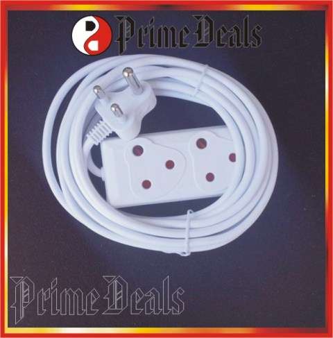 5m EXTENSION CORD with a TWO-WAY MULTI-PLUG - 10A, 250V PLUG - SALE, SALE, SALE!!