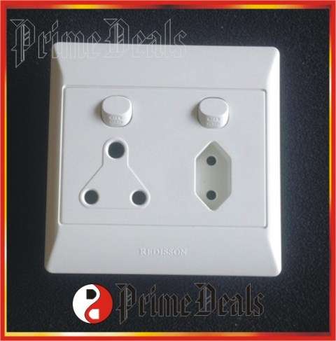 8 to GO!! REDISSON SINGLE SOCKET WITH A TWIN-PLUG OUTLET - 16A, 250V - NEW DESIGN!!