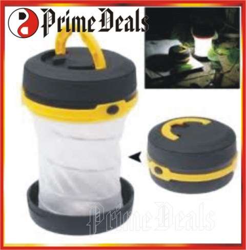 CAMPING OUTDOOR POP-UP LED FLASH-LIGHT LANTERN - Low, High & Strobe - HANDY ITEM!!