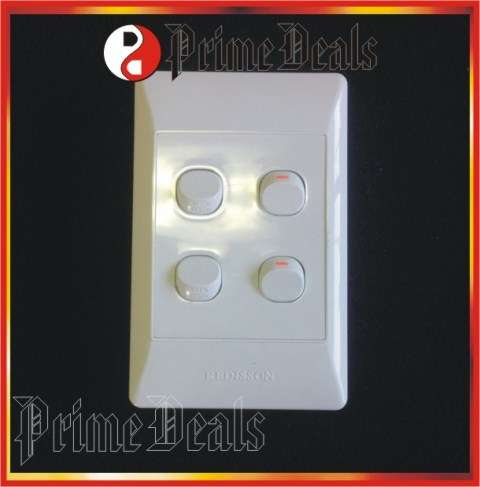 REDISSON FOUR LEVER WALL SWITCH - 16A, 250V - VERY GOOD QUALITY!! 4 to Go!!
