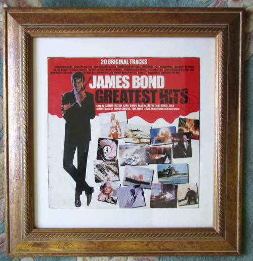 1981 JAMES BOND GREATEST HITS VINYL, LP,  FRAMED