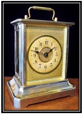 A rare late 19th century musical alarm carriage clock: signed Junghans. In working order