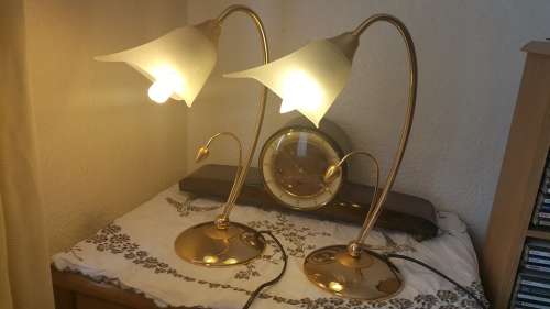 Brass table lamps