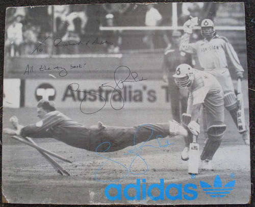 Cricket Poster signed by Jonty Rhodes @ Crazy R 1 deal