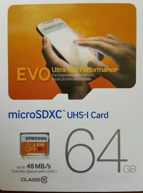 Samsung EVO plus SDHC 64G 80Mb/s memory cards with an adapter, new.