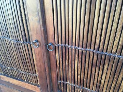 Bali style solid wood unit for TV or storage