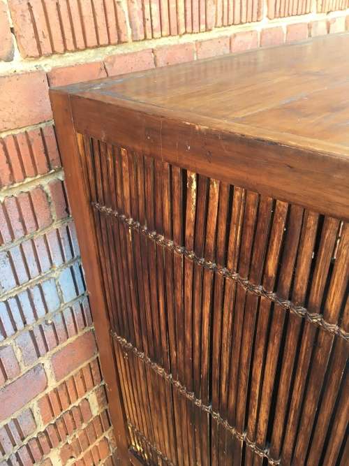 Bali style solid wood unit for TV or storage