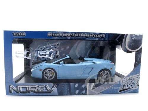NOREV 187951 Lamborghini Gallardo Spyder Baby Blue 1/18 Diecast Car Model