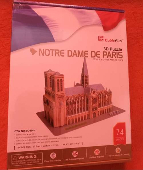 CubicFun Tower Notre Dame De Paris 3D puzzle