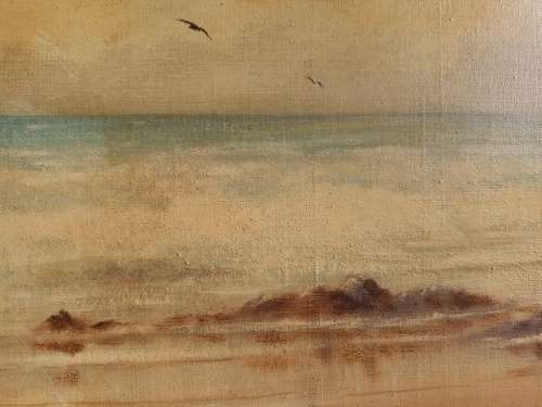 AG MORRIS 1980 Painting - Durban Bluff From Umhlanga: Early Morning
