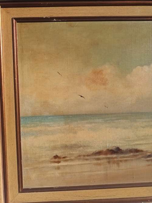AG MORRIS 1980 Painting - Durban Bluff From Umhlanga: Early Morning