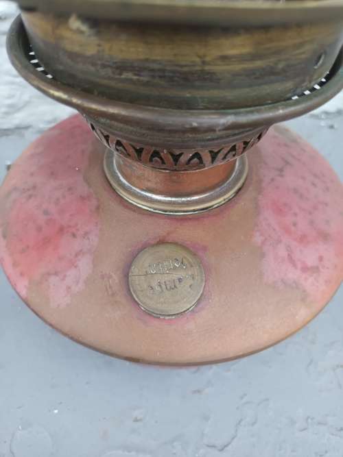 ANTIQUE French Lampe Veritas Oil Lamp