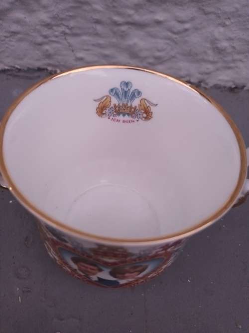 Double Handled Prince Charles and Diana Wedding 1981 Mug Elizabethan Fine Bone China England