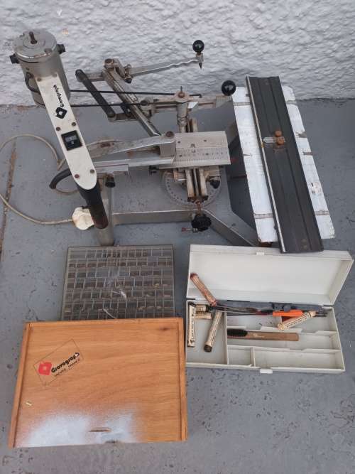 VINTAGE Gravograph Engraver Arm Pentograph Engraving Machine No. R2 5041373