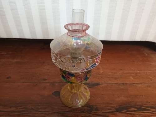 VINTAGE Antique Colourful Oil Lamp (RARE FIND)