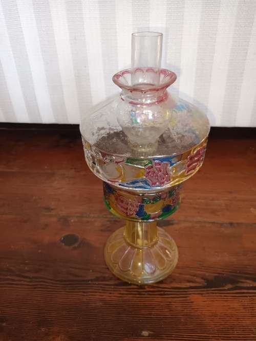 VINTAGE Antique Colourful Oil Lamp (RARE FIND)