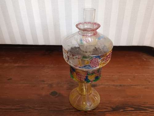 VINTAGE Antique Colourful Oil Lamp (RARE FIND)