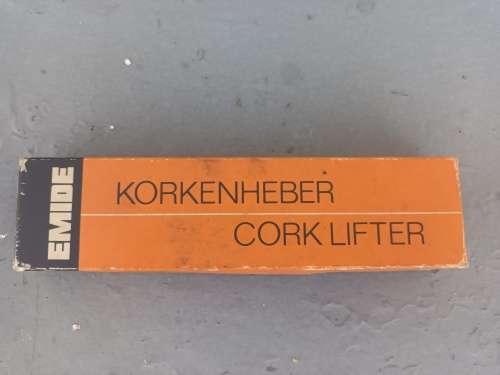 VINTAGE EMIDE KORKENHEBER CORK LIFTER GERMANY WINE OPENER IN ORIGINAL BOX