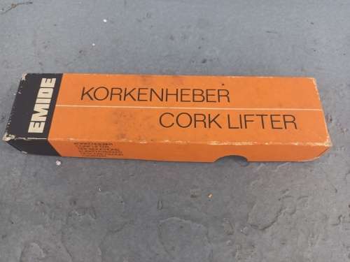 VINTAGE EMIDE KORKENHEBER CORK LIFTER GERMANY WINE OPENER IN ORIGINAL BOX