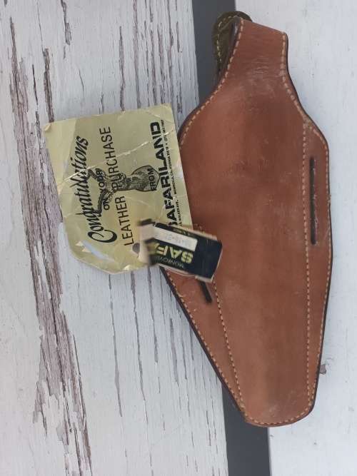 VINTAGE SAFARILAND S&W Monrovia Calif. Leather Gun Holster LG/FR 28