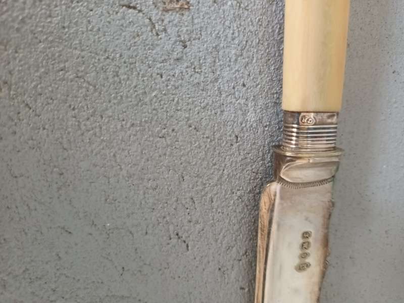 ANTIQUE Silver Hallmarked John Walter Spurrier Cake Knife