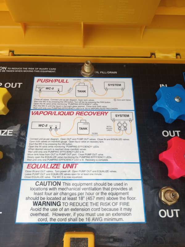 Watsco Micro Flash Refrigerant Freon Recovery System WC-5