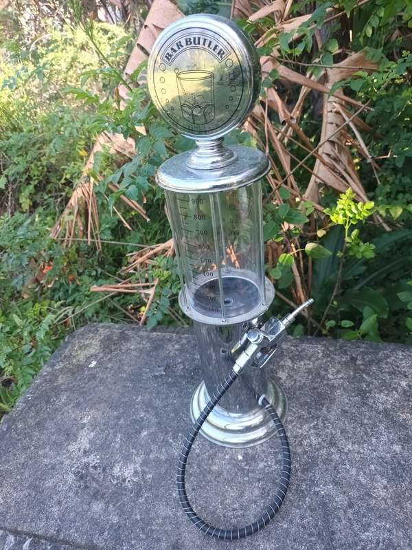 Vintage Style Gas Station Bar Butler With Trigger Operated Pump