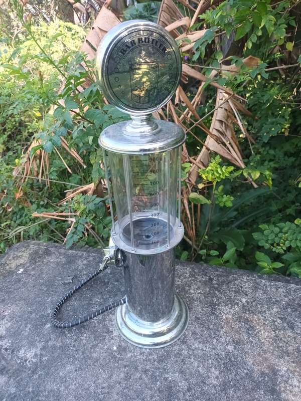 Vintage Style Gas Station Bar Butler With Trigger Operated Pump