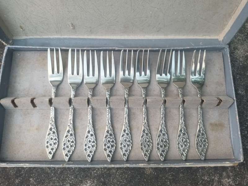 VINTAGE EPNS Forks Made In Holland × 9