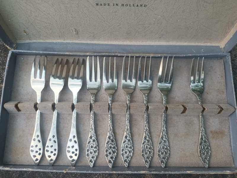 VINTAGE EPNS Forks Made In Holland × 9