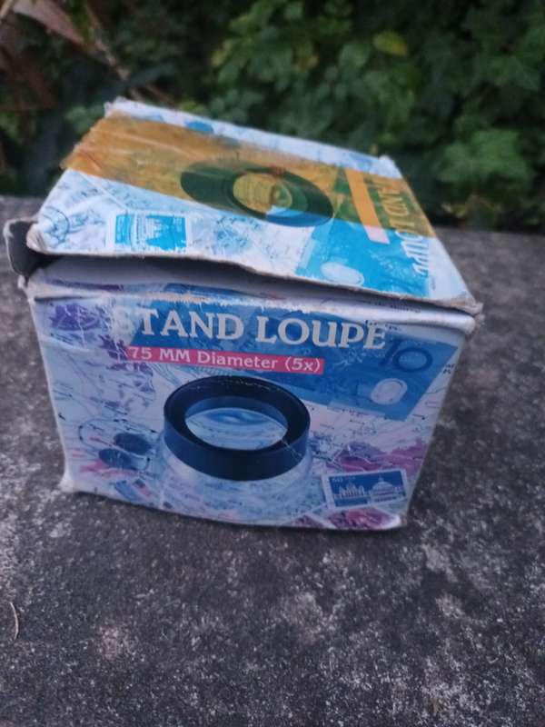 VINTAGE Stand Loupe Magnifier 75mm Diameter (5x) Insect Inspector No. SL75