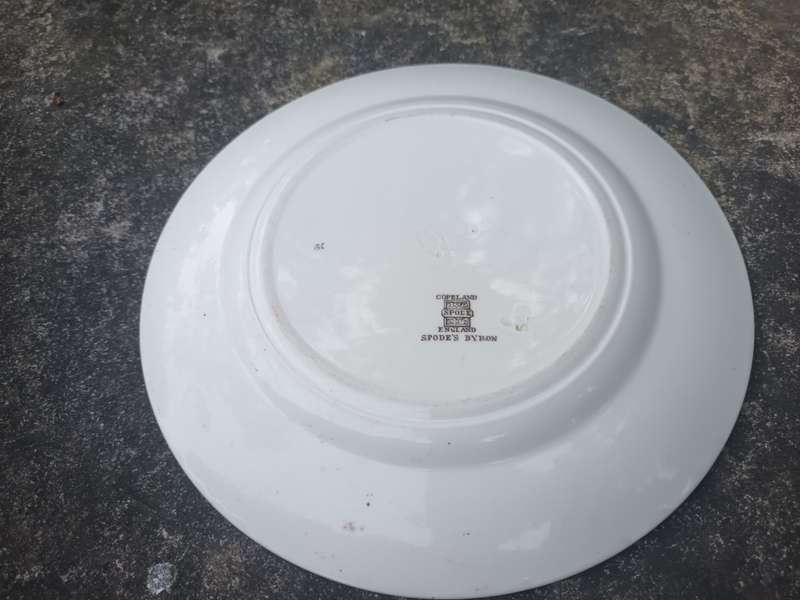 VINTAGE Beautiful Copeland Spode Byron Green Trim Plate
