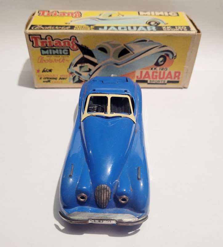 Tri-ang Minic JAGUAR XK120 Car Clockwork Pusch and Go