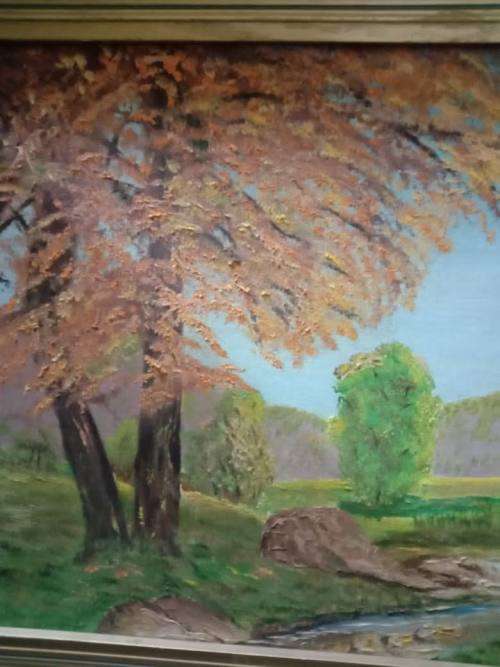 Lovely country scene Oil Painting by Cp Sodbyl 1985 70cm x 57cm