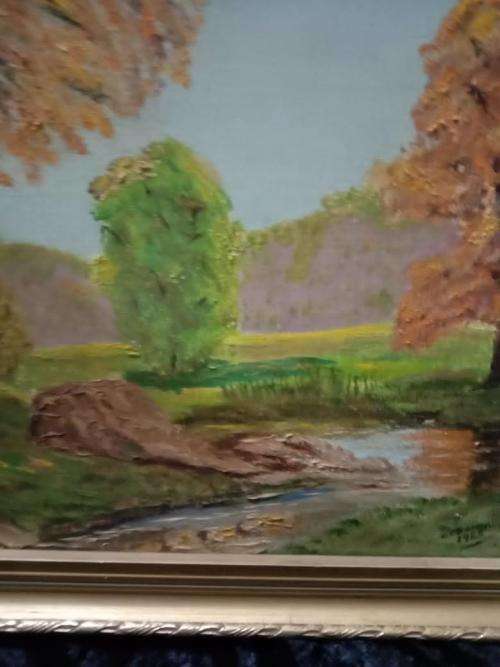 Lovely country scene Oil Painting by Cp Sodbyl 1985 70cm x 57cm