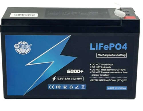 12.8V 8Ah Rechargeable Lithium Battery - Ingle LifePO4   gate motor alarm drop in replacement