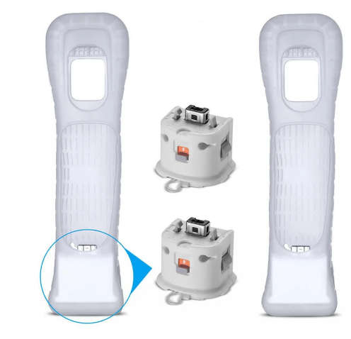 Wii motion plus 2 pack 2 Silicone sleeves and 2 adapters brand new