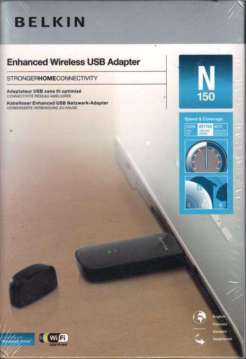 Belkin Enhanced Wireless USB Adapter N150 Brand new
