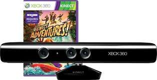 microsoft Xbox 360 kinect gaming sensor and game brand new original packaging with kinect adventures