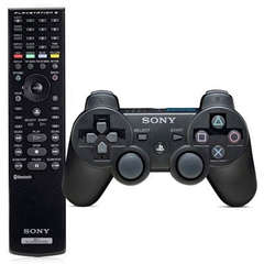Playstation 3 Blu-ray Remote Control + PS3 Dualshock 3 Controller Black (PS3)