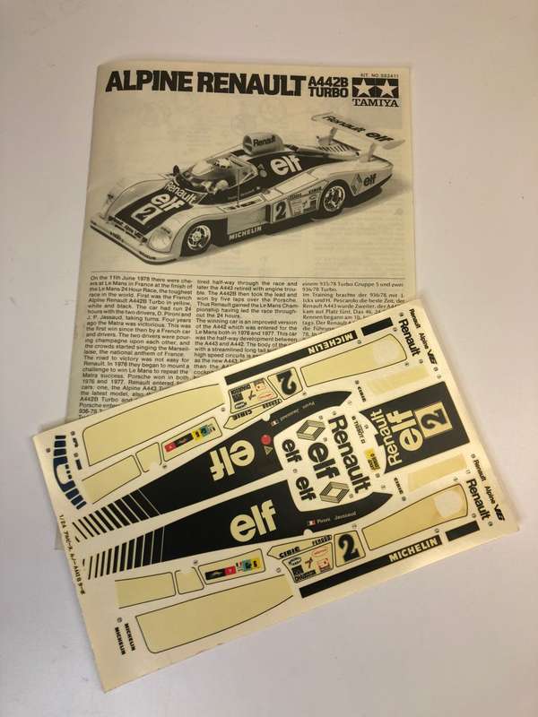 RARE VINTAGE TAMIYA ALPINE RENAULT A442B MODEL KIT 1/24 SS2411 MOTORIZED with DRIVER