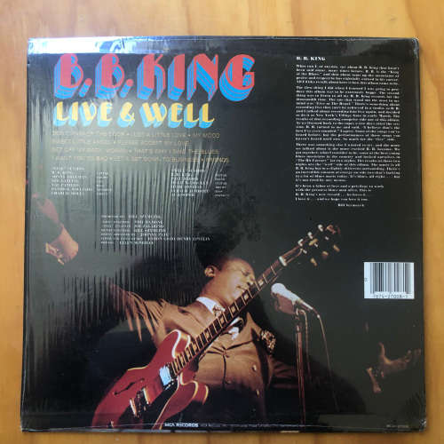 BB KING - LIVE and WELL  . LP Vinyl.  US IMPORT . MINT played once