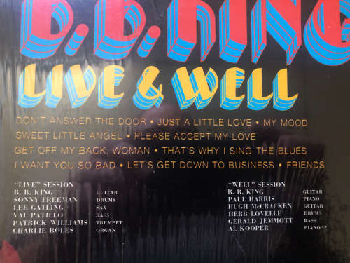 BB KING - LIVE and WELL  . LP Vinyl.  US IMPORT . MINT played once