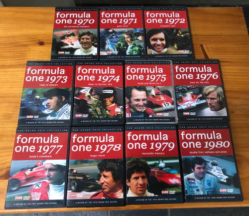 DVD`s MOTORSPORT x11 box set F1 1970s