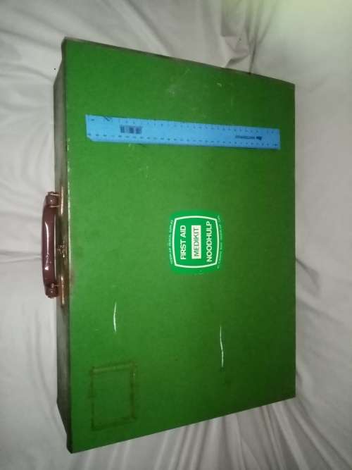 Big old metal first aid kit