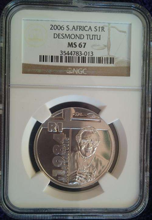 2006 DESMOND TUTU R1 MS67 COIN - MINTAGE OF 390 ONLY!!!