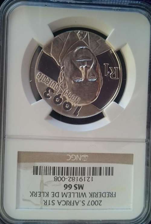 2007 FW DE KLERK R1 MS66 COIN - LOW MINTAGE OF 882