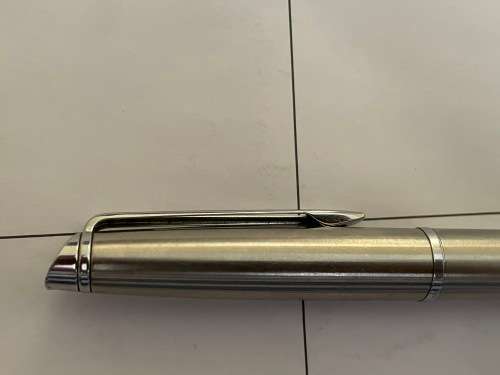 Waterman Hemisphere Fountain Pen Medium Nib - Chrome satin Brush Finish